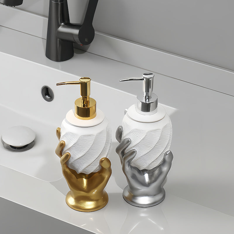 Embossed Metallic Resin Soap Dispenser