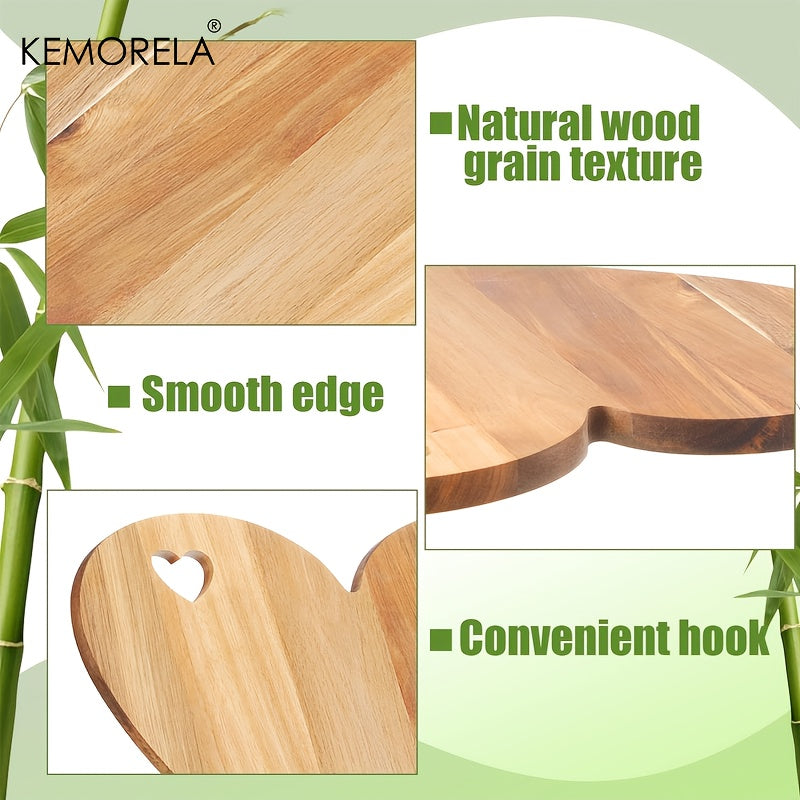Heart-Shaped Acacia Wood Bread & Cheese Board