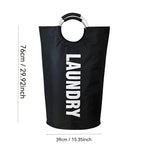 Extra Large Foldable Waterproof Laundry Hamper (Aluminum Loop Handle)