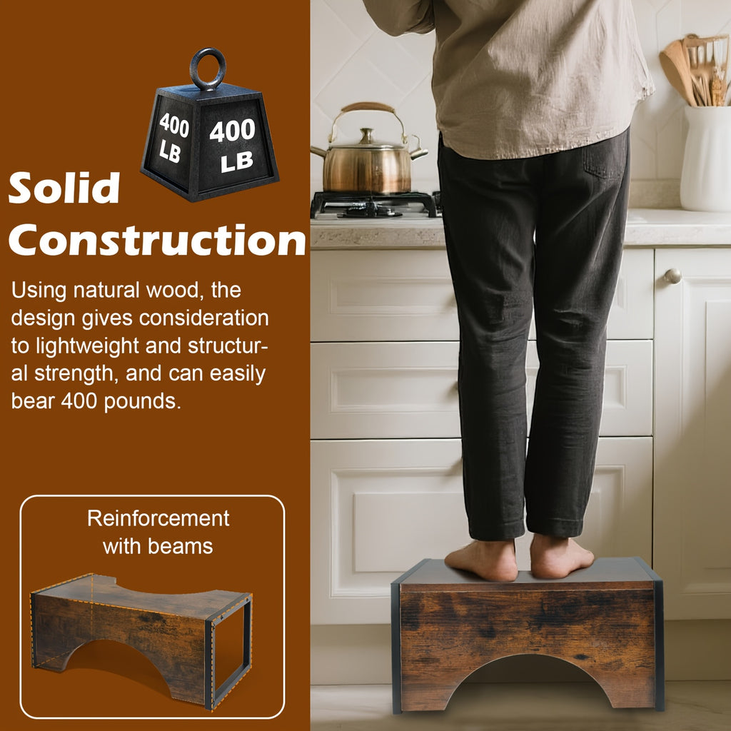 Heavy-Duty Non-Slip Toilet Stool (400 lb Capacity)