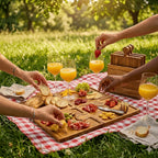 Interlocking Acacia Wood Charcuterie Boards (Set of 4)