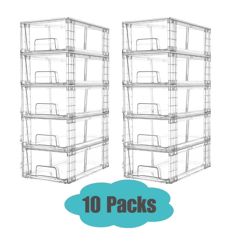 Clear Acrylic Stackable Drawer Bins With Handles