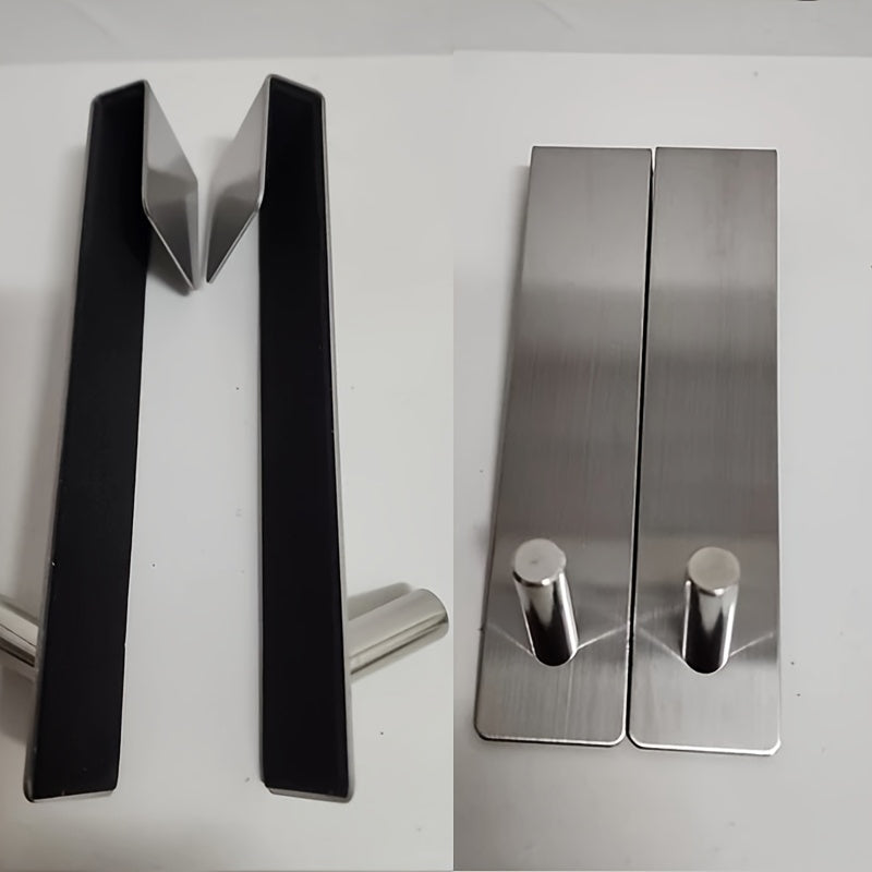 Stainless Steel Anti-Slip Shower Door Hooks (Set of 2)