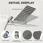 High-Pressure Stainless Steel Rainfall & Handheld Shower Head (Wall-Mount)