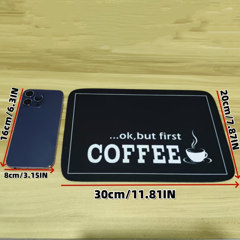 Absorbent Polyester Non-Slip Coffee Machine Mat