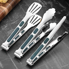 201 Stainless Steel Silicone-Grip Food Tongs (Set of 3)