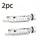 Space-Saving Corrosion-Resistant Hanging Shower Rack (Set of 2)
