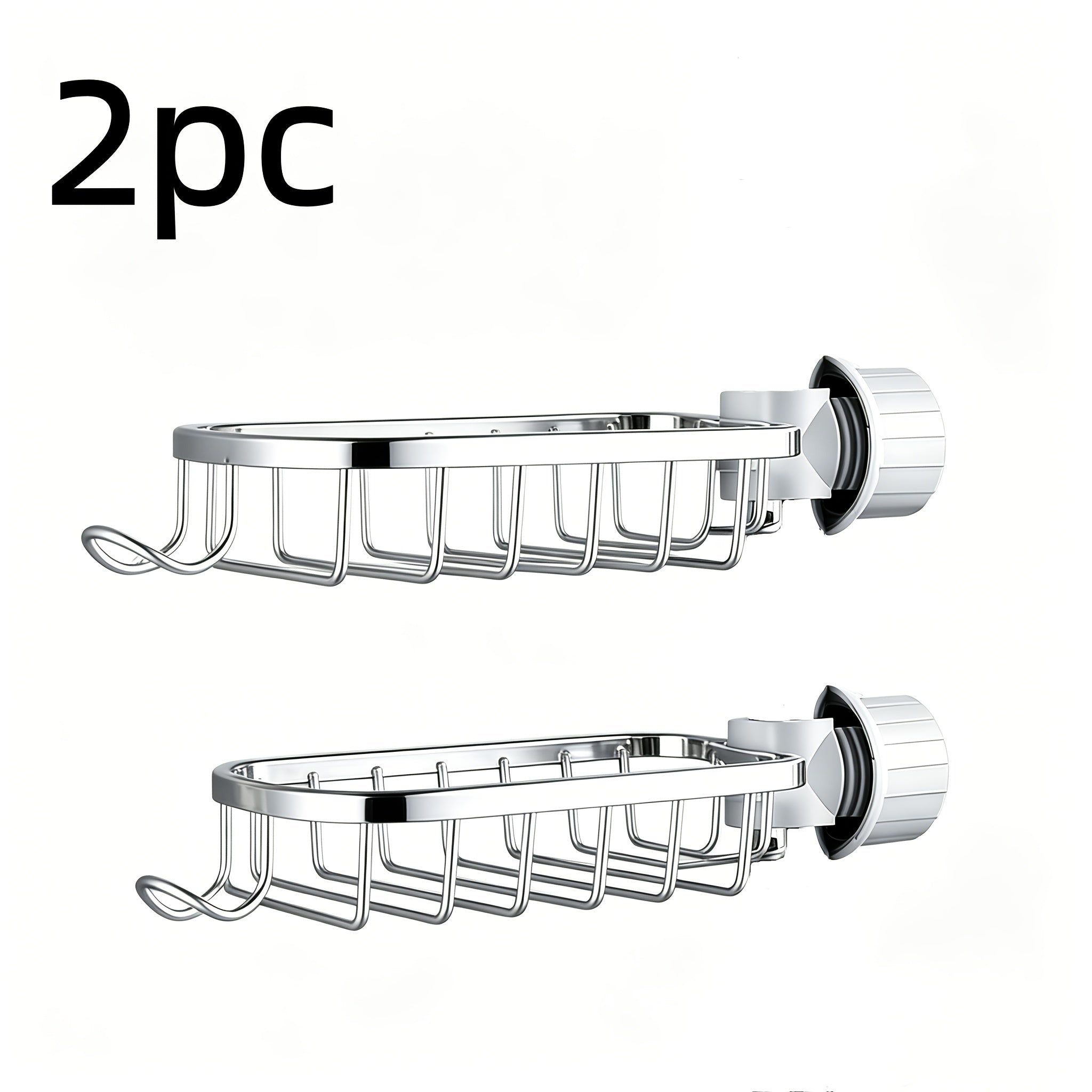 Space-Saving Corrosion-Resistant Hanging Shower Rack (Set of 2)