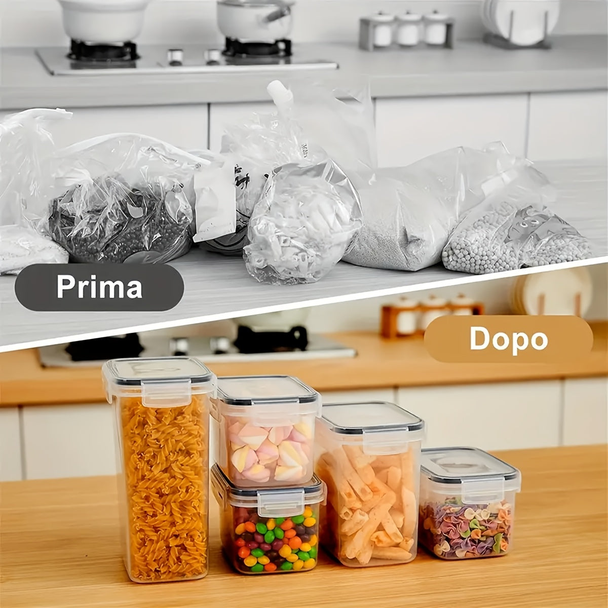 Airtight BPA-Free Flip-Top Food Storage Containers