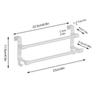 Over-Cabinet No-Drill Double-Bar Towel Rack