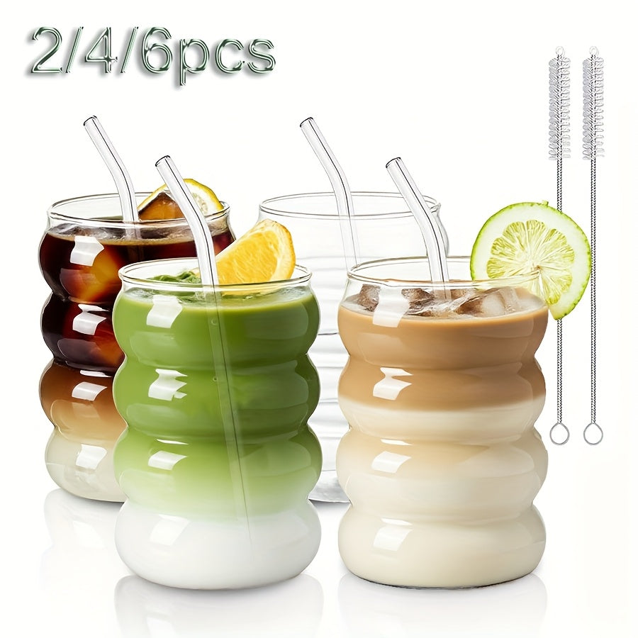 High Borosilicate Microwave & Dishwasher-Safe Ripple Tumbler (11.8 fl oz)