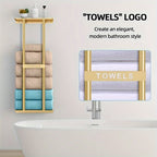 Space-Saving Golden Iron Wall-Mounted Towel Rack (Holds 6 Towels)