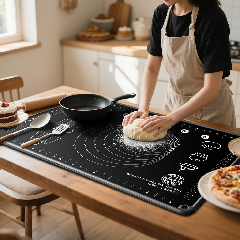 Extra-Thick Non-Slip Silicone Pastry Mat (Printed Measurements)