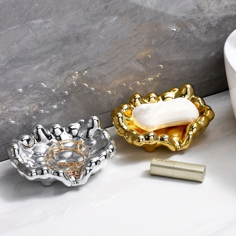 Electroplated Non-Slip Oval Soap Dish