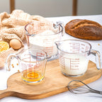Heat-Resistant Glass Measuring Cups (Set of 3)
