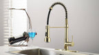 Brass 360° Swivel Kitchen Faucet (Hydroelectric LED)