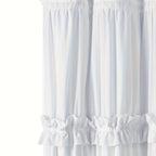 Handmade-Style Ruched Scalloped Shower Curtain (72 x 72 in)
