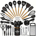 Heat-Resistant Silicone & Dishwasher-Safe Utensil Set (37/44 Pcs)