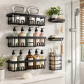No-Drill Stainless Steel Shower Rack (6-Piece Set)
