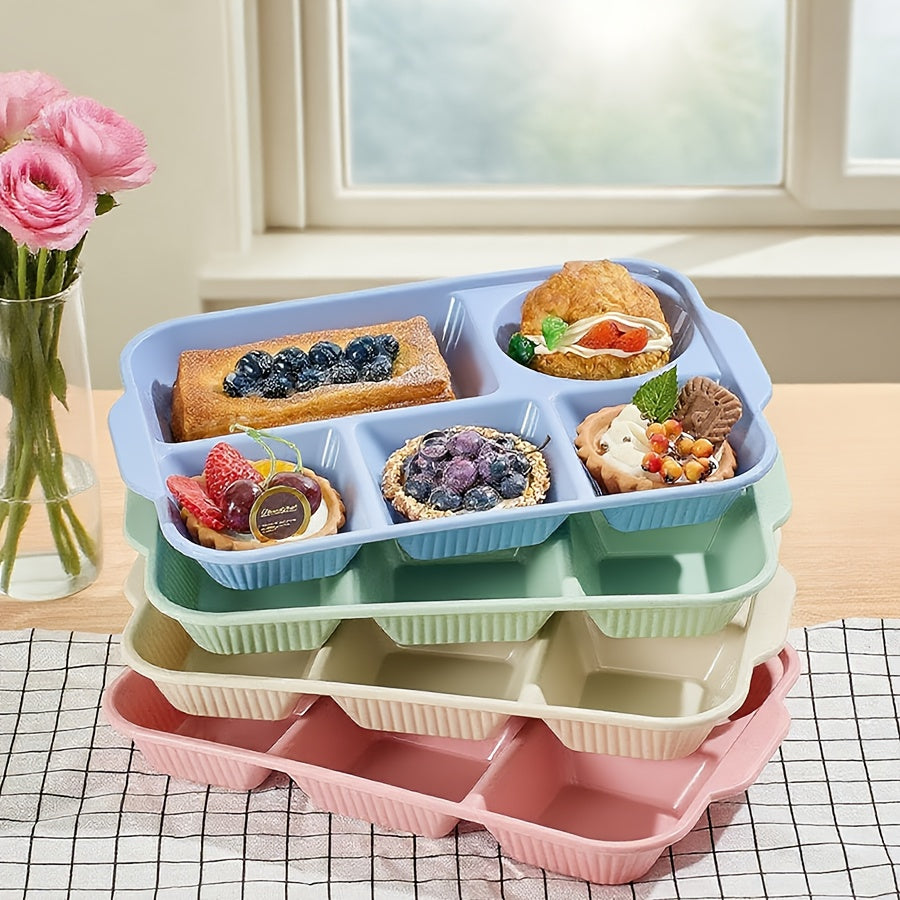 Break-Resistant 5-Compartment Dinner Plate (Set of 2)