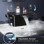 Matte Black Dual-Handle Water-Saving Bathroom Faucet (4-Inch Centerset)
