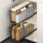 No-Drill Carbon Steel Pull-Out Cabinet Organizer (Sliding Drawers)