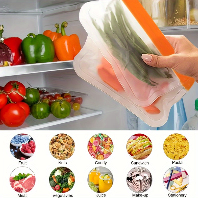 Leakproof BPA-Free Reusable Silicone Food Bags (38-Piece Set)