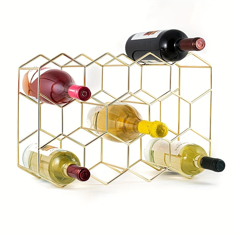 Freestanding Metal 3-Tier Wine Rack (14-Bottle Capacity)