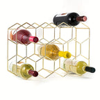 Freestanding Metal 3-Tier Wine Rack (14-Bottle Capacity)