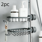 Space-Saving Corrosion-Resistant Hanging Shower Rack (Set of 2)