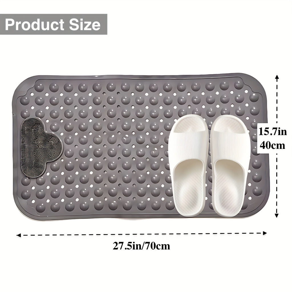 Heavy-Duty PVC Anti-Slip Shower Mat (Machine Washable)