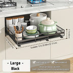 Smooth-Glide Heavy-Duty Metal Pull-Out Cabinet Rack (8-Tier)
