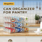 Transparent PET Auto-Roll & Stackable Can Rack (Set of 3)