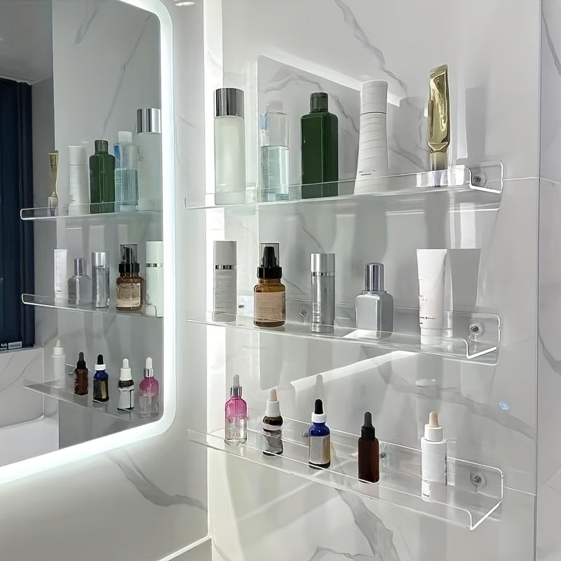 No-Drill Transparent Vinyl Hanging Shelf