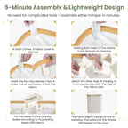 3-Section Bamboo Laundry Hamper (Removable Washable Bags)