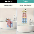 Space-Saving Golden Iron Wall-Mounted Towel Rack (Holds 6 Towels)