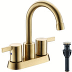 Brass 360° Swivel Bathroom Faucet (4-Inch Centerset)