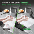 Heat-Resistant Silicone Suction Cup Sink Edge Protector (Fits Steel, Quartz & Marble)