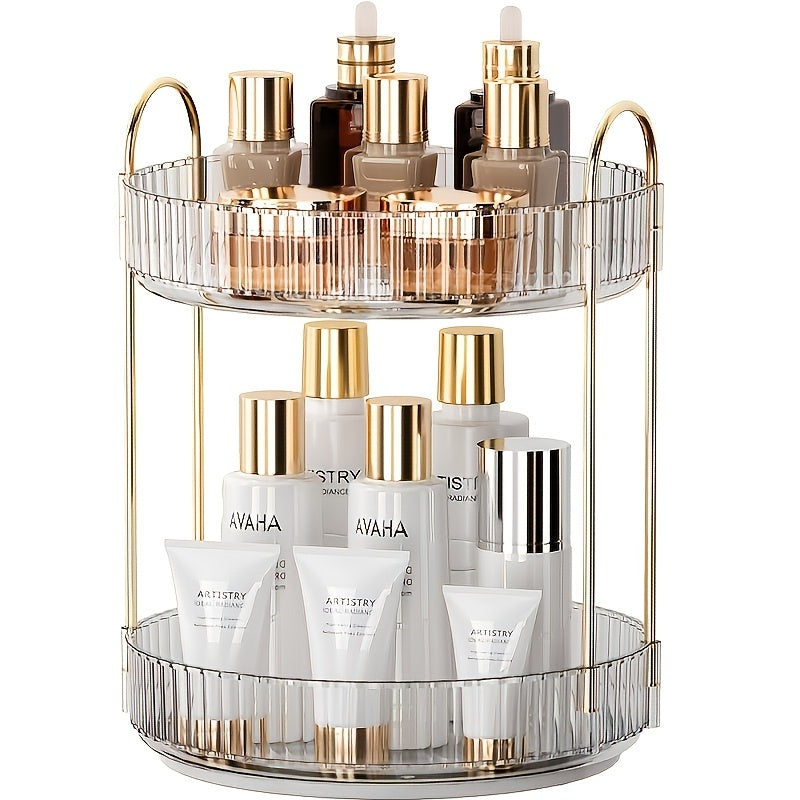 Space-Saving 360° Rotating Makeup Organizer (Countertop)