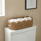 Hand-Woven Paper Rope Storage Basket (Oval)