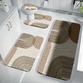 Plush Flannel & Non-Slip Bathroom Mat Set (4-Piece)