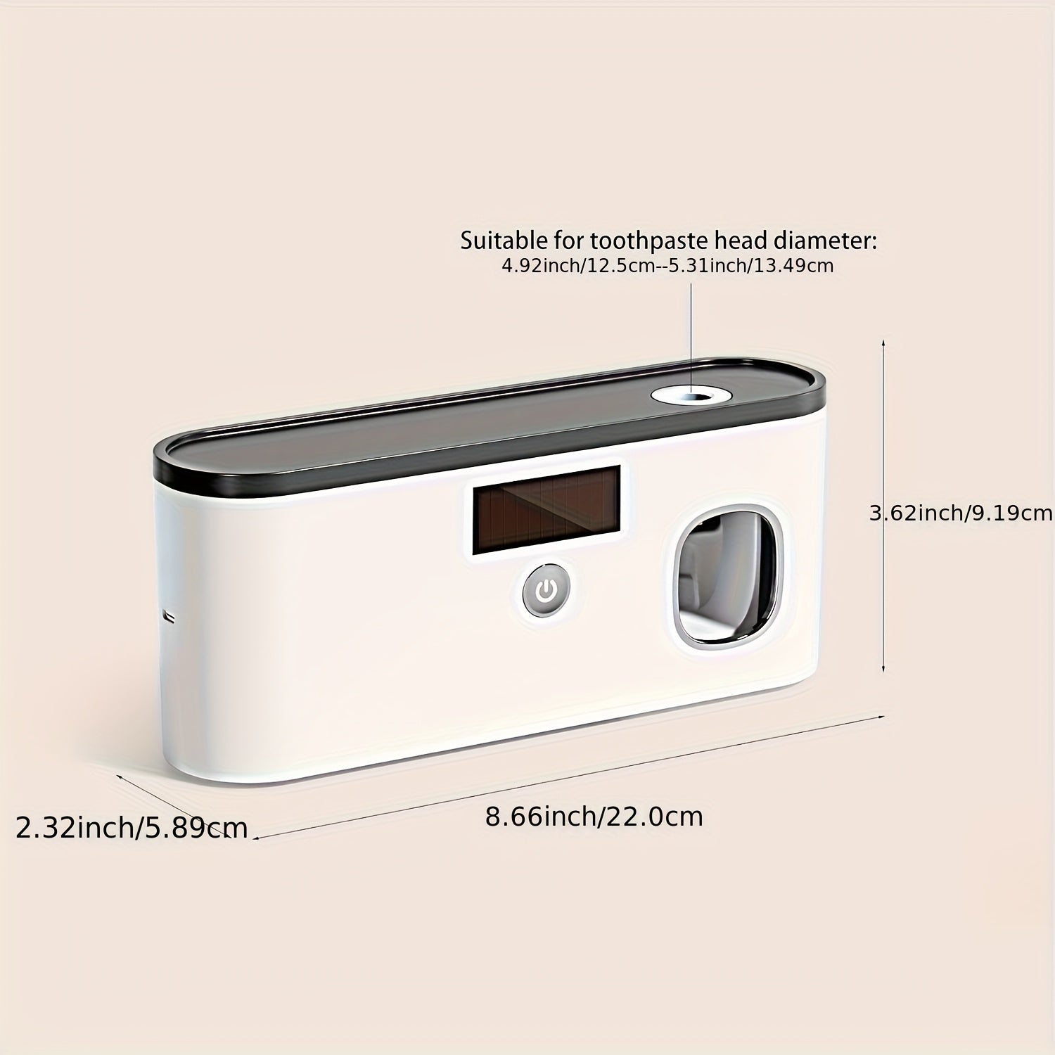 Wall-Mounted USB-Rechargeable Automatic Toothpaste Dispenser & Toothbrush Organizer (5-Slot)
