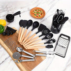 Heat-Resistant Silicone & Dishwasher-Safe Utensil Set (37/44 Pcs)