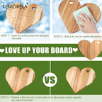 Heart-Shaped Acacia Wood Bread & Cheese Board