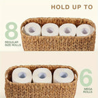 Wicker Over-Tank Toilet Paper Holder (Holds 8 Rolls)