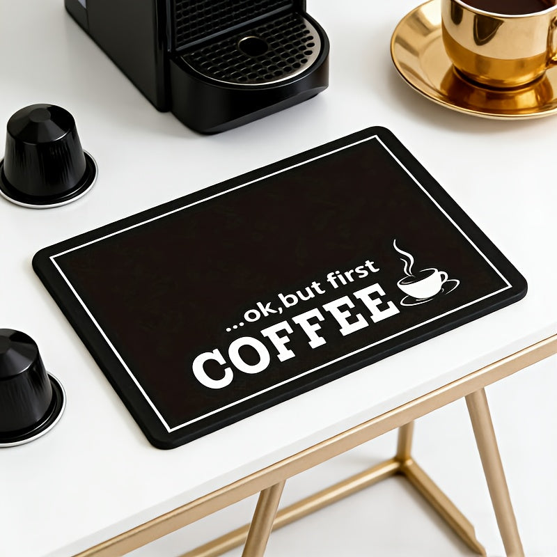 Absorbent Polyester Non-Slip Coffee Machine Mat