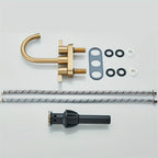 Brass 360° Swivel Bathroom Faucet (4-Inch Centerset)