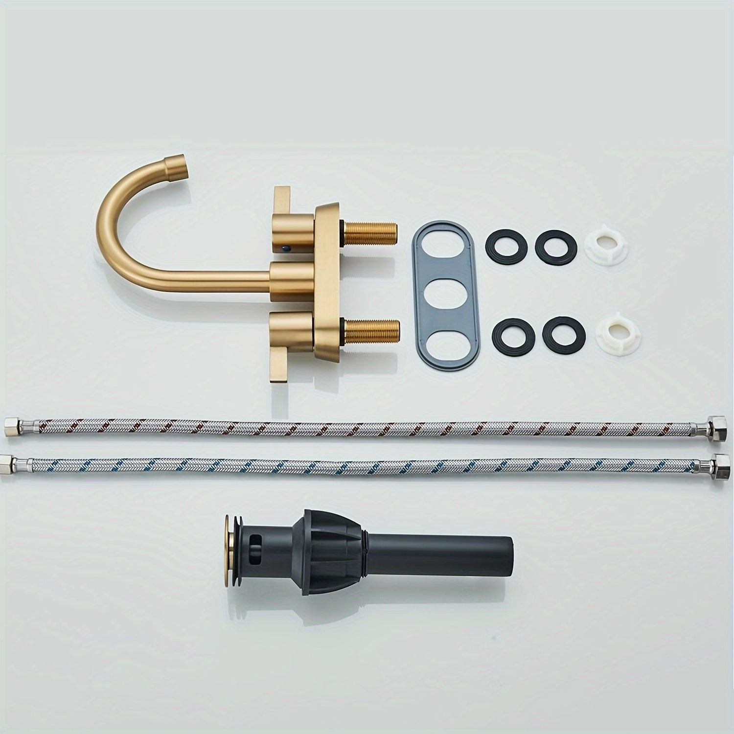 Brass 360° Swivel Bathroom Faucet (4-Inch Centerset)