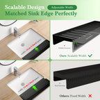 Heat-Resistant Silicone Suction Cup Sink Edge Protector (Fits Steel, Quartz & Marble)
