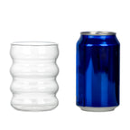 High Borosilicate Microwave & Dishwasher-Safe Ripple Tumbler (11.8 fl oz)